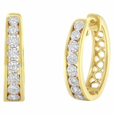 10 Carat Diamond Hoop Earrings