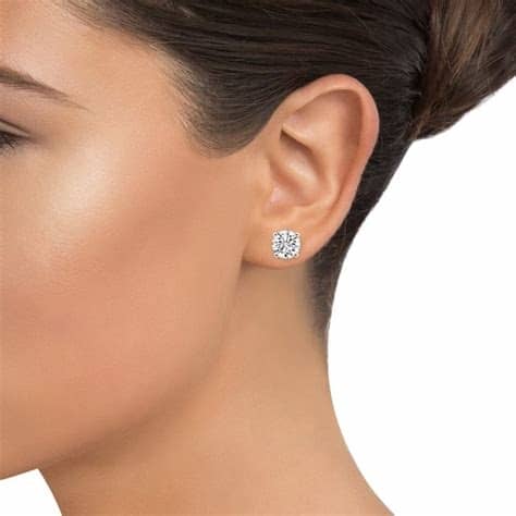 3 Ct Stud Earrings