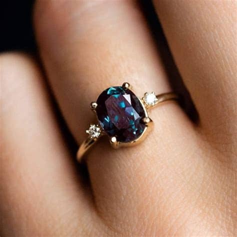 Alexandrite And Diamond Rings