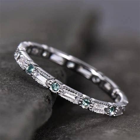 Alexandrite Eternity Ring White Gold