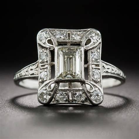 Art Deco Emerald Cut Ring