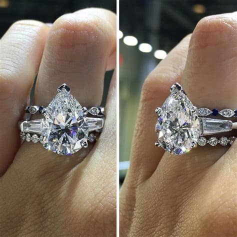 Big Pear Shaped Engagement Rings