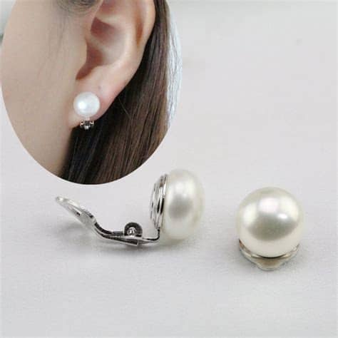 Black Pearl Clip-On Earrings