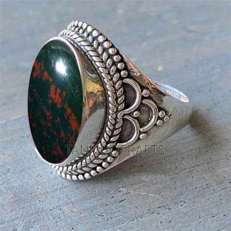 Bloodstone Ring Womens