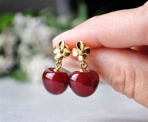 Cherry Clip On Earrings