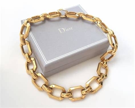 Chr Dior Gold Necklace