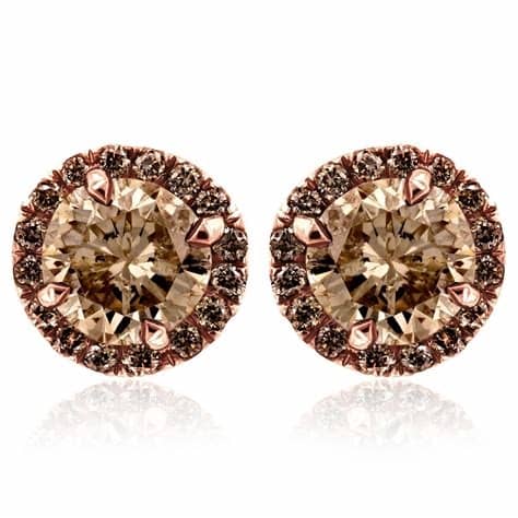 Cognac Diamond Earrings