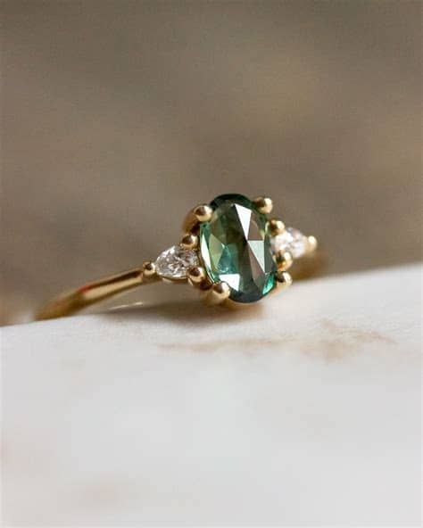 Dark Green Engagement Ring