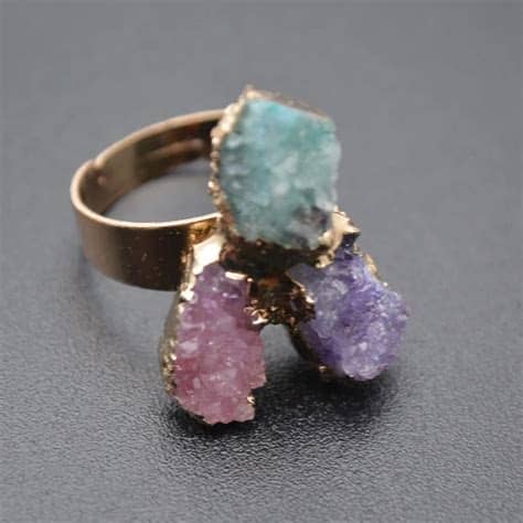 Druzy Quartz Rings