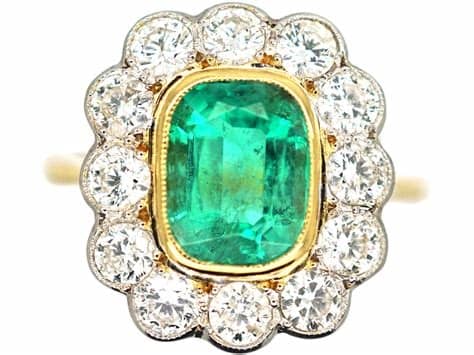 Emerald Cluster Ring