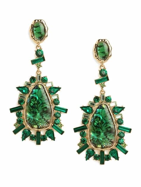 Emerald Green Statement Earrings