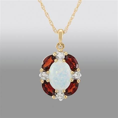 Garnet And Opal Necklace