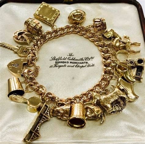 Gold Antique Charm Bracelet