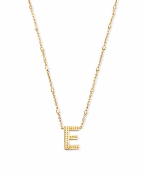 Gold Letter E Pendant