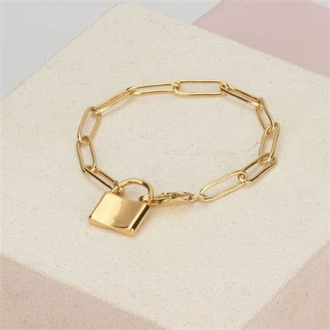 Gold Lock Bracelet