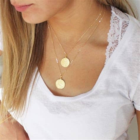 Gold Pendant Necklace Womens