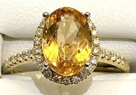 Gold Yellow Topaz Ring