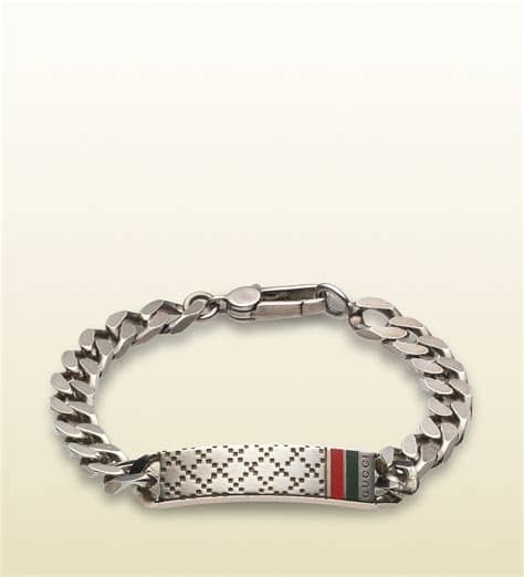 Gucci Mens Bracelet Silver