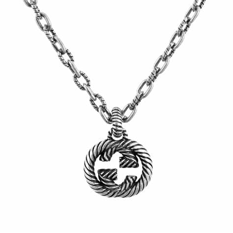 Gucci Silver Interlocking G Necklace