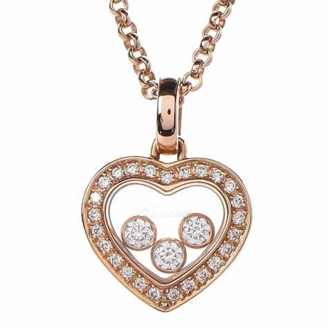 Heart Necklace With Diamond In The Middle