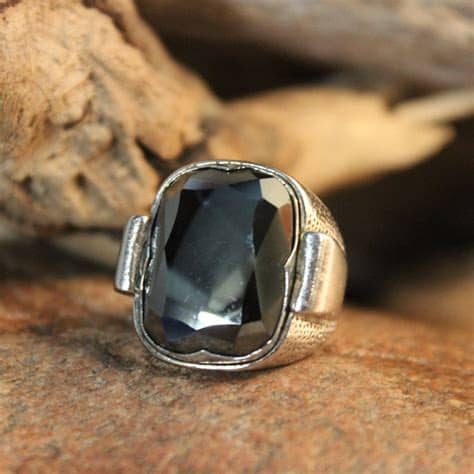 Hematite Ring Mens