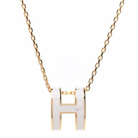 Hermes Pop H Pendant White