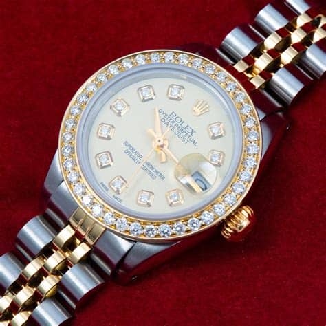 Ladies Rolex Oyster Perpetual Datejust Diamond Bezel