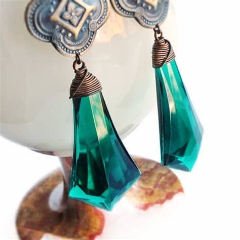 Large Emerald Drop Earrings