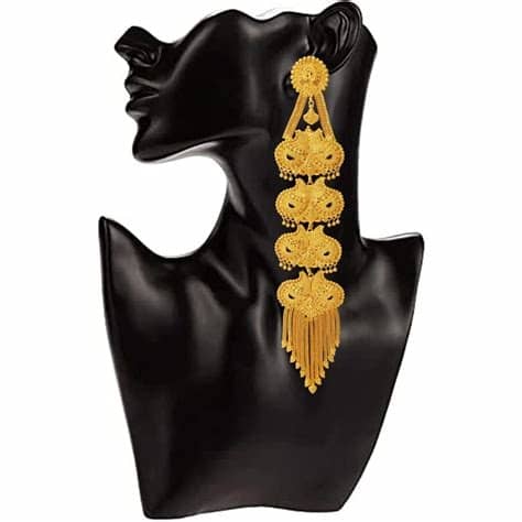 Large Gold Costume Earrings