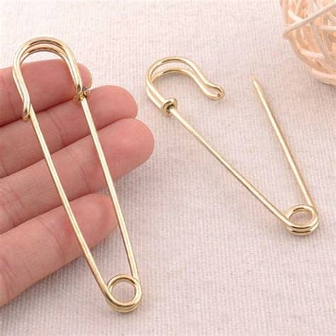 Large Gold Safety Pins