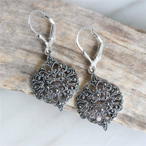 Marcasite Drop Earrings