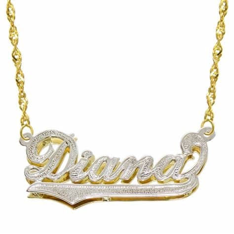 Name Plate Necklace 14K