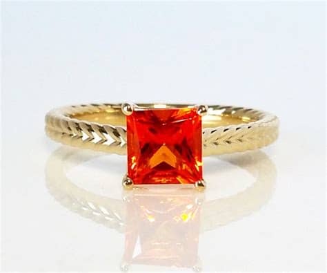 Orange Topaz Rings