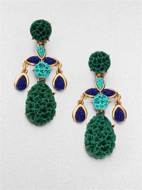 Oscar De La Renta Chandelier Earrings