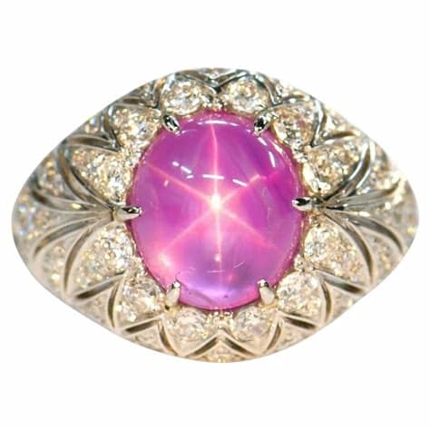 Pink Star Sapphire Ring Value