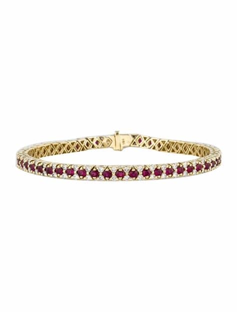 Ruby Diamond Tennis Bracelet