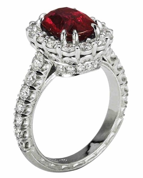 Ruby Engagement Rings Platinum