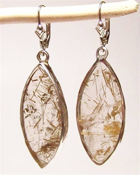 Rutilated Quartz Earrings