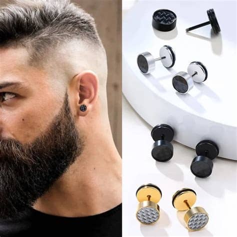 Screw Back Earrings Mens