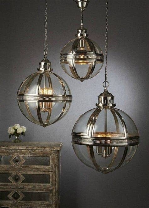 Silver Glass Pendant Light