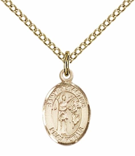 St Sebastian Gold Pendant