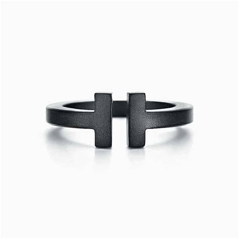 Tiffany Black T Ring