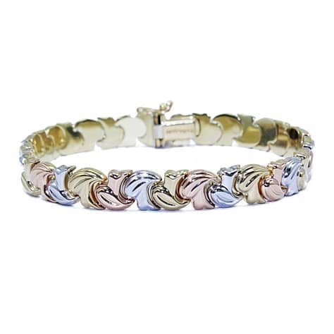 Tri Color Bracelet 14K