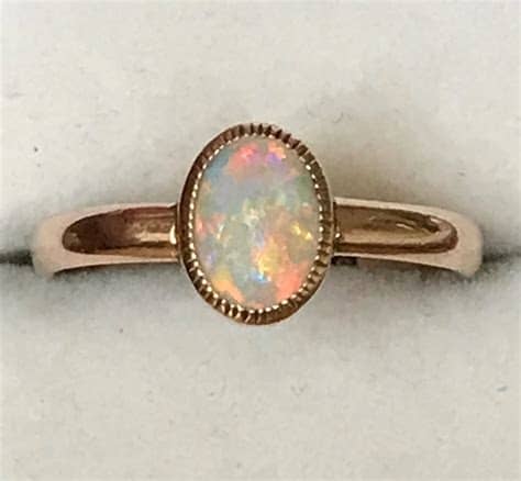 Vintage Rose Gold Opal Ring