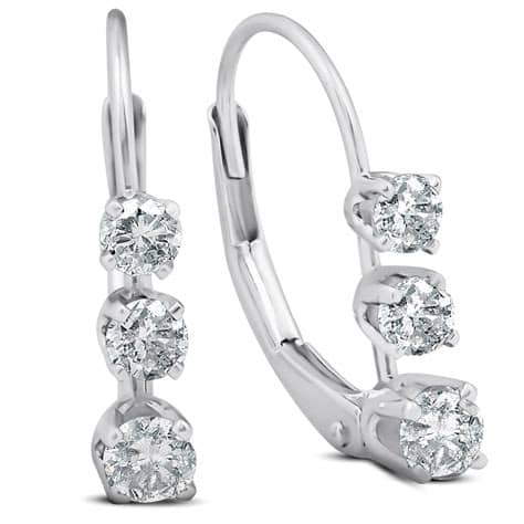 White Gold Small Earrings