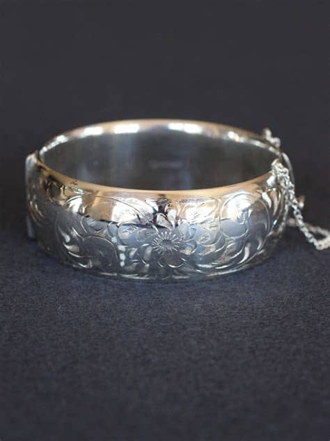 Wide Sterling Silver Bracelet