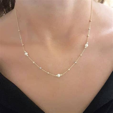 Womens Necklaces White Gold