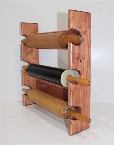 Wooden Rolling Pin Rack