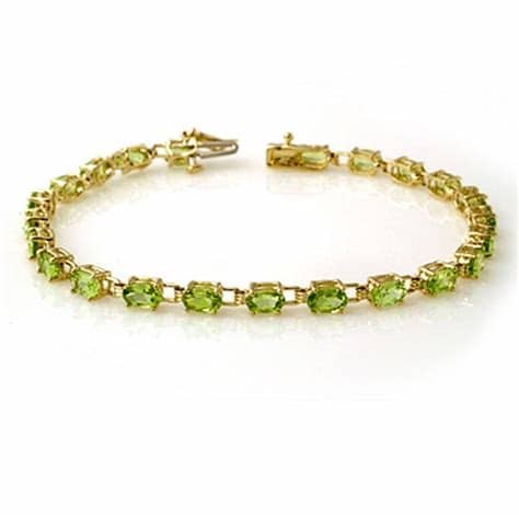 Yellow Gold Peridot Bracelet